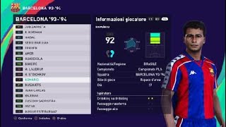 PES 2021 Barcelona 9394 classic team PS4 [upl. by Enaz]