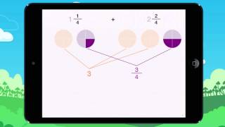 Vidéo 1 Leçon Apprends à additionner deux nombres mixtes à laide de dessins [upl. by Eta306]