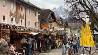 German Christmas Market in the Alps  Garmisch [upl. by Siloum]