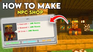 EASY How to Make a NPC Shop on Minecraft Bedrock [upl. by Onin]