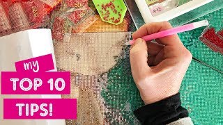 Top 10 Tips for Diamond Painting [upl. by Ahseekat334]