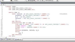 VHDL BASIC Tutorial  Array Memory SRAM [upl. by Mell]