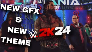 WWE 2K24 Roman Reigns Updated Theme amp GFX Entrance PC MODS [upl. by Eruot]