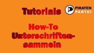 HowTo Unterschriften Sammeln [upl. by Imugem414]