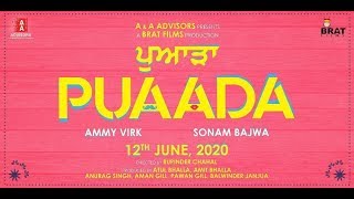 PUAADA  Ammy Virk  Sonam Bajwa  Release Date  Poster  New Punjabi Movie [upl. by Persons]