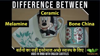 Which tableware is Good Melamine Ceramic or Bone China  भोजन परोसने के बर्तन  Everyday Life 64 [upl. by Hauck12]