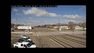 3242021 Kearney NE Tornado Sirens With Eastbound Union Pacific Train Virtual Railfan Kearney NE [upl. by Giraldo]