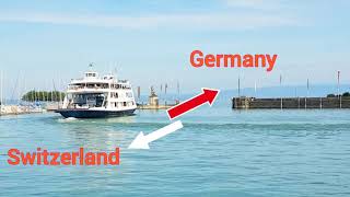 Romanshorn Switzerland  Ferry from Switzerland to Friedrichshafen Germany  Bodensee Cruise [upl. by Singband282]