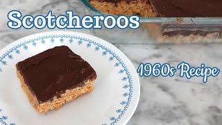 SCOTCHEROOS  1960s Recipe  Easy and DELICIOUS Retro Cookie Bars [upl. by Granthem778]