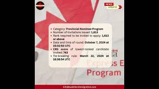 Express entry draw October 07 2024 expressentry cecdraw canadapr immigrationupdates [upl. by Amorita]