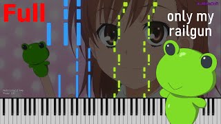 only my railgun  Toaru Kagaku no Railgun OP 1  fripSide  Piano Tutorial  Full  Medium  Sheets [upl. by Ardekan]