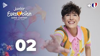 Junior Eurovision 2024 MY TOP 02  New 🇫🇷 [upl. by Shirlene]