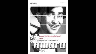 Awara Hoon a tribute to Mukesh [upl. by Wilbert]