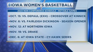 Iowa Womens Basketball 2023 NonConference Schedule  Notable Games [upl. by Nwahsal]