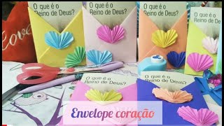 Dobradura Envelope  Coração Plissado [upl. by Asilanna]