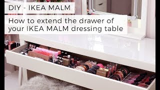 DIY  Extend the drawer of your IKEA MALM dressing table [upl. by Anier]