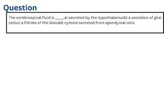 The cerebrospinal fluid is [upl. by Neelat703]