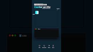 Center An Div Using Flex amp Grid coading shorts shortsfeed shortvideo short htmlcssjavascript [upl. by Matland]