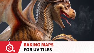 Baking map for UV Tiles UDIMs  Adobe Substance 3D [upl. by Kellie]