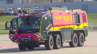 GROSSALARM AM FLUGHAFEN DÜSSELDORF Simulierter Flugunfall  Explosionen  Menschenrettung  Übung [upl. by Enytsuj791]