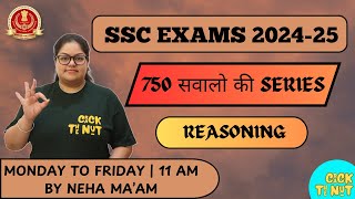 REASONING FOR ALL EXAMS  ALL SSC EXAMS 2024  25  SSC STENOGRAPHER  SSC GD  By Neha Maam [upl. by Nissa]