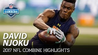 David Njoku Miami TE  2017 NFL Combine Highlights [upl. by Clava]