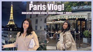 Paris Vlog 2021 ❤ Cafe De Flore Moulin Rouge  Macaron Baking Class  mollerina [upl. by Eedna453]