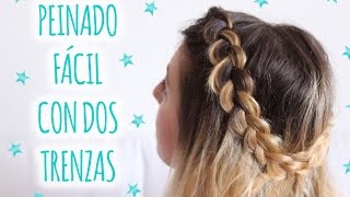 Cómo hacer un peinado para pelo corto con dos trenzas  Charada [upl. by Stephen]