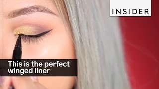 This makeup artist applies a perfect cat eye in seconds [upl. by Dorolice]