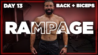 RAMPAGE Dumbbell Training Plan  DAY 13 BACK  BICEPS WORKOUT [upl. by Lotsirk]