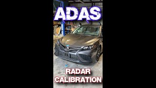 ADAS FRONT RADAR SENSOR CALIBRATION TOYOTA CAMRY ZENITH Z7 [upl. by Ahsikam467]