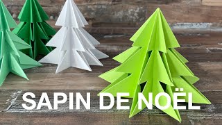 Comment faire un Sapin en papier 🎄 Kirigami SAPIN DE NOËL  Origami [upl. by Athene804]