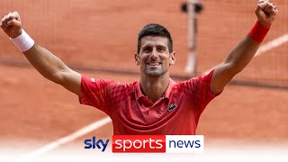 Novak Djokovic wins record breaking 23rd Grand Slam title after victory in the French Open [upl. by Cacilia]