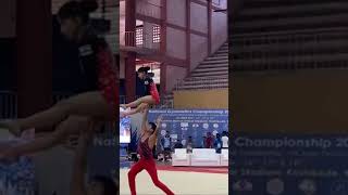 Delhi acrobatics senior Mix pair Got silver medal 14th senior amp junior National Championships ￼￼￼￼ [upl. by Leahcimnaes945]