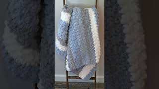 Free Easy Blanket Pattern Using Bernat Baby Stripes Yarn easycrochet crocheting crochet [upl. by Mode]