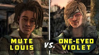 Mute Louis vs OneEyed Violet  The Walking Dead Romance with Clementine [upl. by Ailehc172]