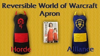 Reversible World of Warcraft Apron  Butterick 4585 [upl. by Hakym]