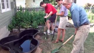 How to Make a Pond with a Preformed Pond Liner [upl. by Ahsirtap]