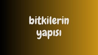 7  BİTKİLERİN YAPISI  2024 [upl. by Tennes716]