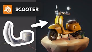 Scooter in Blender 290  3D Modeling Timelapse [upl. by Sidnal]