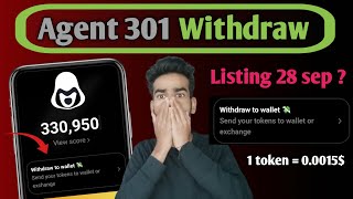 agent 301 airdrop withdraw  agent 301 airdrop listing date [upl. by Thenna]