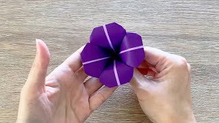 How to make an origami flower Origami morning glory [upl. by Lexie]