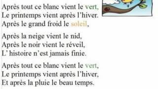 aprender frances poesia learn french poem  poésie quotle printempsquot [upl. by Albertson]