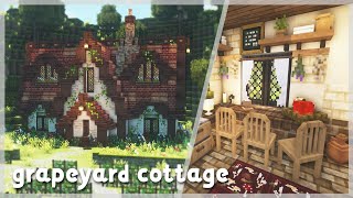 Minecraft Grapeyard Cottage  Speed Build with CIT Resource Packs 🍇 [upl. by Aniretak]