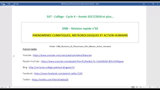 DNB  REVISION RAPIDE N02  PHENOMENES CLIMATIQUES METEOROLOGIQUES ET ACTION HUMAINE [upl. by Ashbey592]