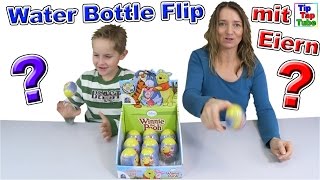 WATER BOTTLE FLIP Challenge mit Winnie Pooh ÜEiern  Ob das gut geht TipTapTube [upl. by Hoj]