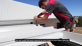 Part 5  Stratco Outback Flat Cooldek  Roof Install [upl. by Maurey]