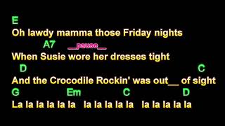 Crocodile Rock Elton John Karaoke [upl. by Mauer]