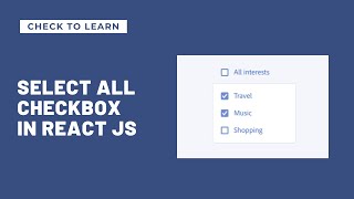 All Select Checkbox in React JS  In Hindi [upl. by Rosaleen]