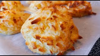 Air Fryer Coconut Macaroons Recipe  3Ingredients Coconut Macaroons [upl. by Norbert658]